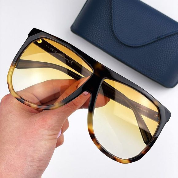 Loewe LW40001F FILIPA 56E Sunglasses Dark Havana Blond Havana Shield Women main image 9
